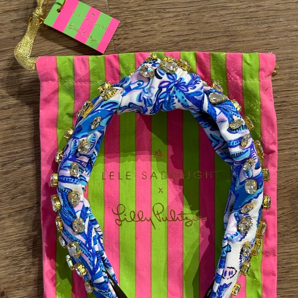 NWT Lele Sadoughi x lily Pulitzer limited edition crystal headband